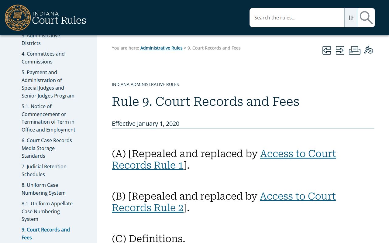 Franklin County civil docket hearing access under Rule 9