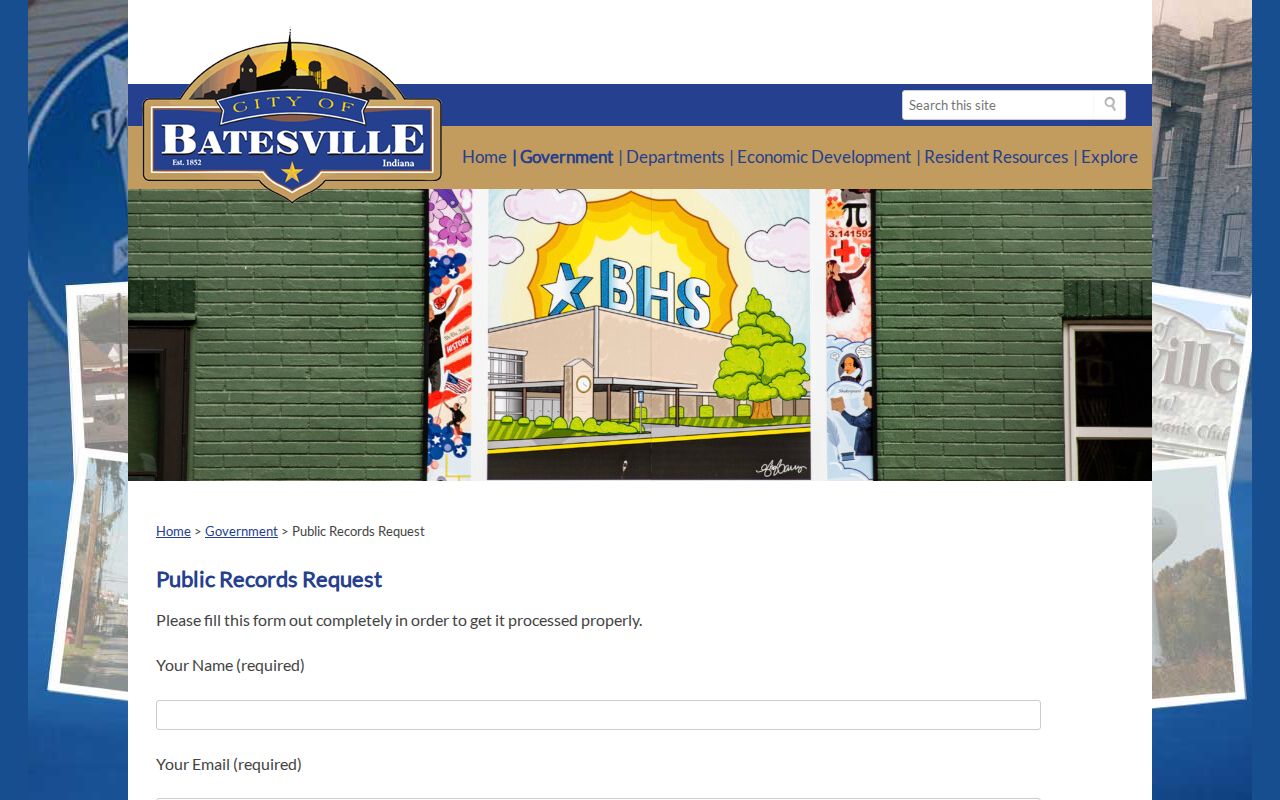 Municipal form distinct from Franklin County civil court docket requests