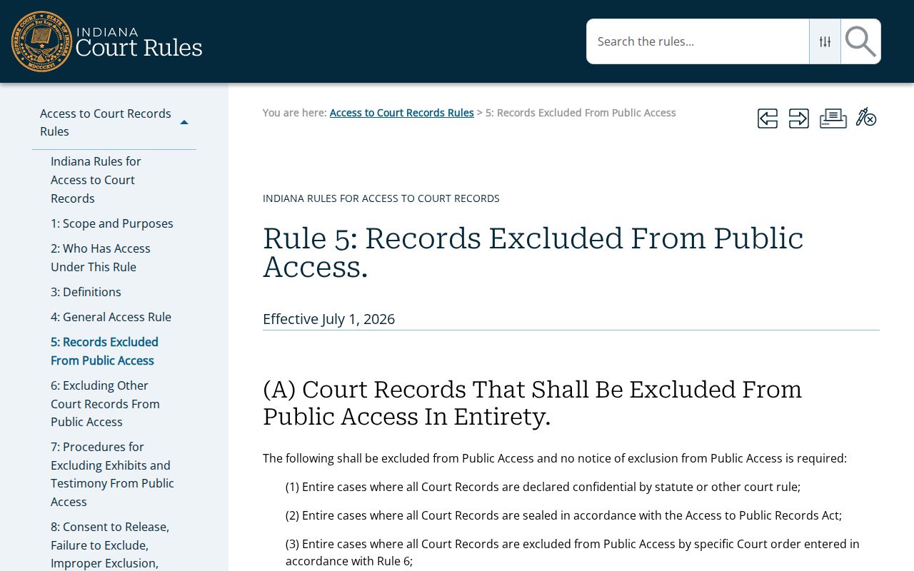 Franklin County criminal court docket Rule 5 access limits
